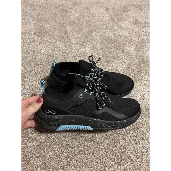 infinity by cherokee shoes Dart SPTA Size 9.5 Black Blue - Picture 1 of 7